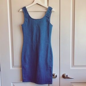 Iris Bodycon Denim Dress Medium - MEASUREMENTS IN LISTING
